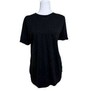 IO BioCompatibles Black T-Shirt Ride Wool Short Sleeve Base-Layer Top Men Size M